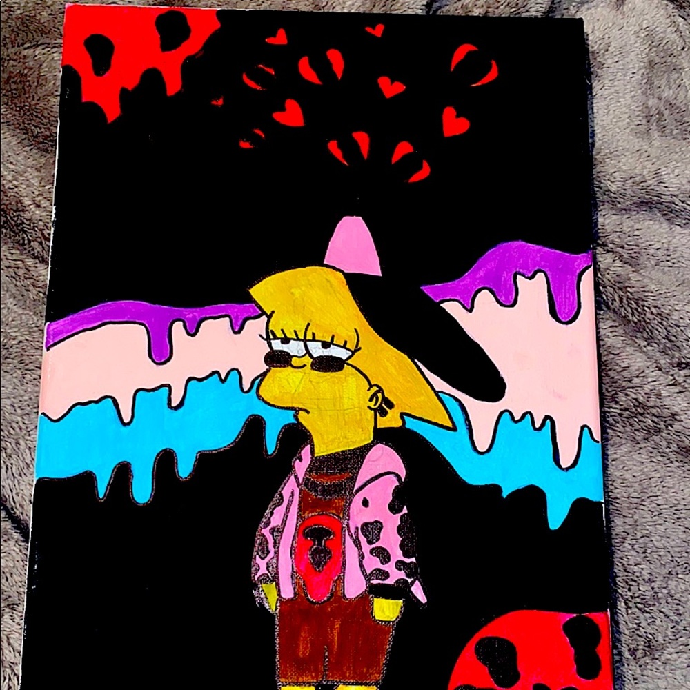 This is a drawn out canvas by me